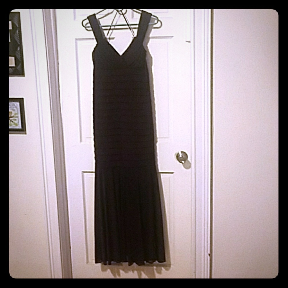 Plum evening gown